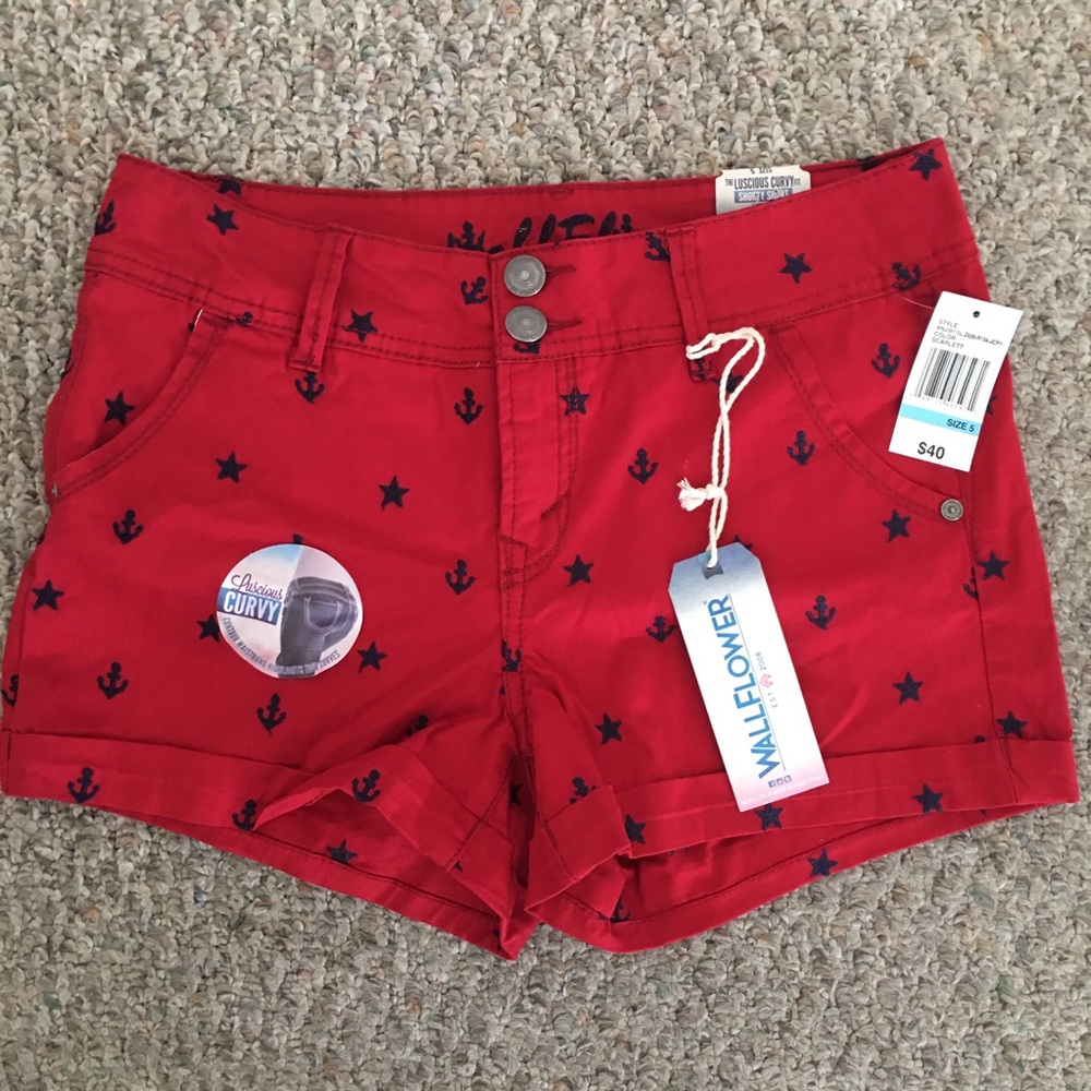 Summer Anchor Red Shorts